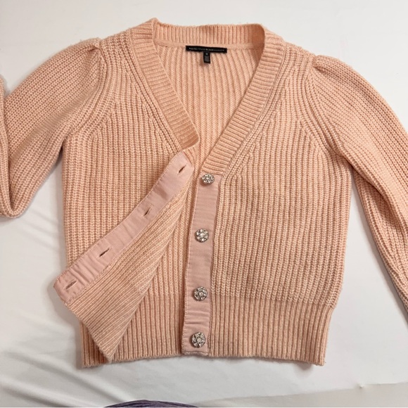 White House Black Market Light Pink Knit Cardigan - Picture 6 of 7